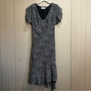 Danny & Nicole Black and White Midi Dress